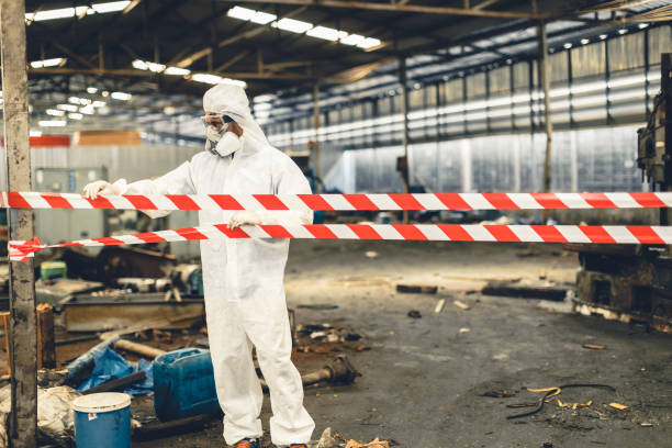 Professional Biohazard Cleanup technician working in Lakewood, IL